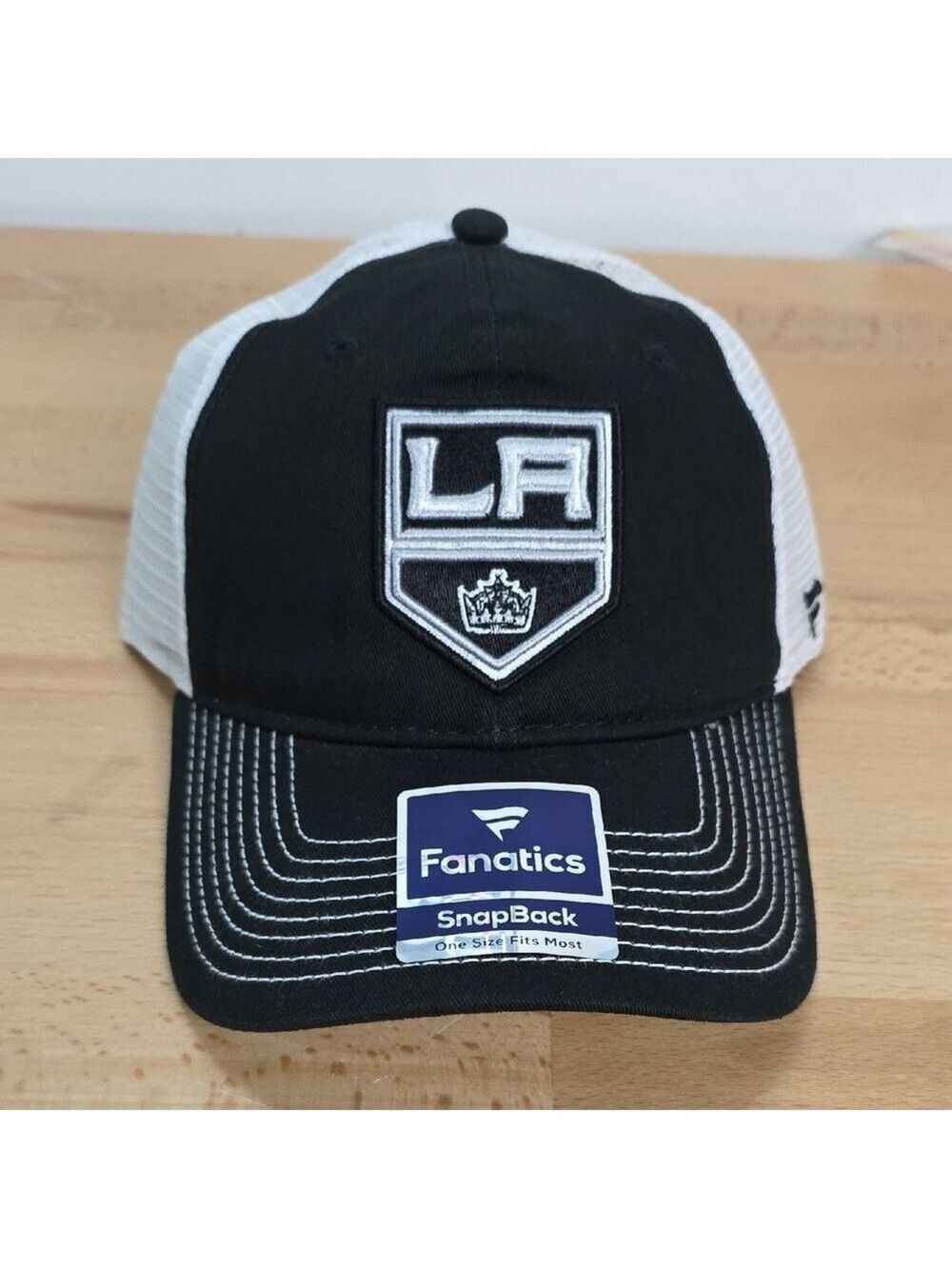 LA Fanatics Black and White Logo Snapback Cap New